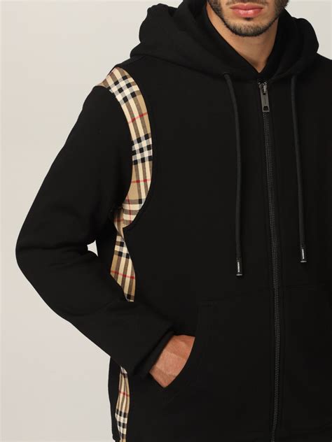 Burberry oversize cotton sweatshirt with check inserts